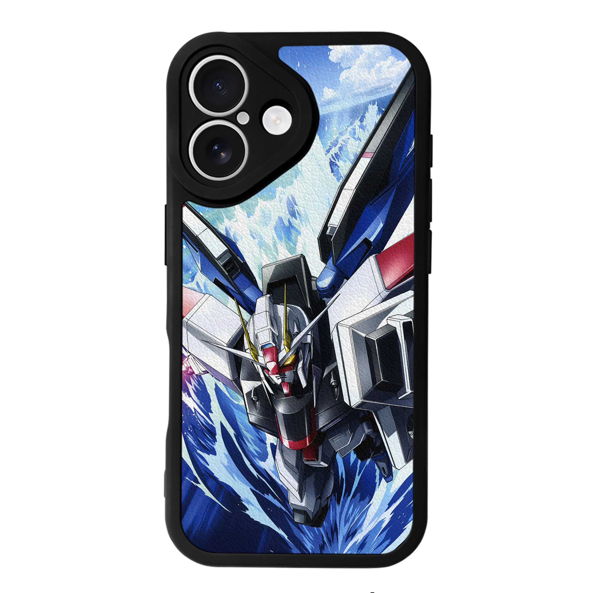 （画像用） 機動戦士ガンダム Mobile Suit Gundam 【iPhone 16シリーズ対応】シリコンスマホケース（レザー調） 材質：シリコン